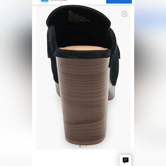 Splendid "Vina" black suede 4 1/2" platform clog size 11 M NWT - Picture 3 of 8